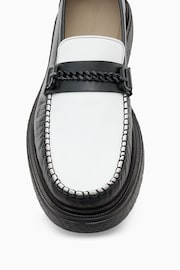 AllSaints White Gibbs Chain Loafers - Image 4 of 6