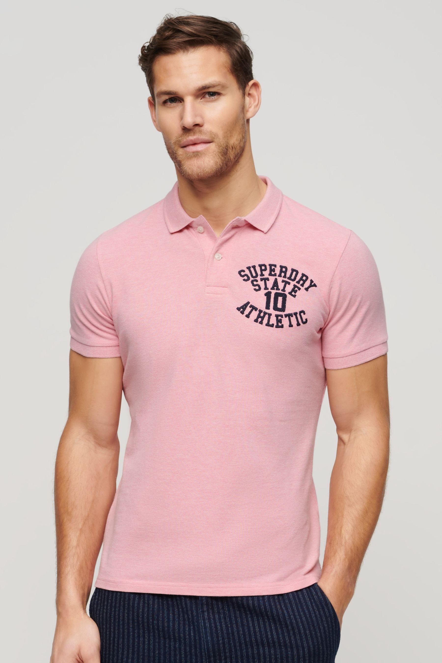 Buy Superdry Light Pink Superstate Polo Shirt from the Next UK online shop