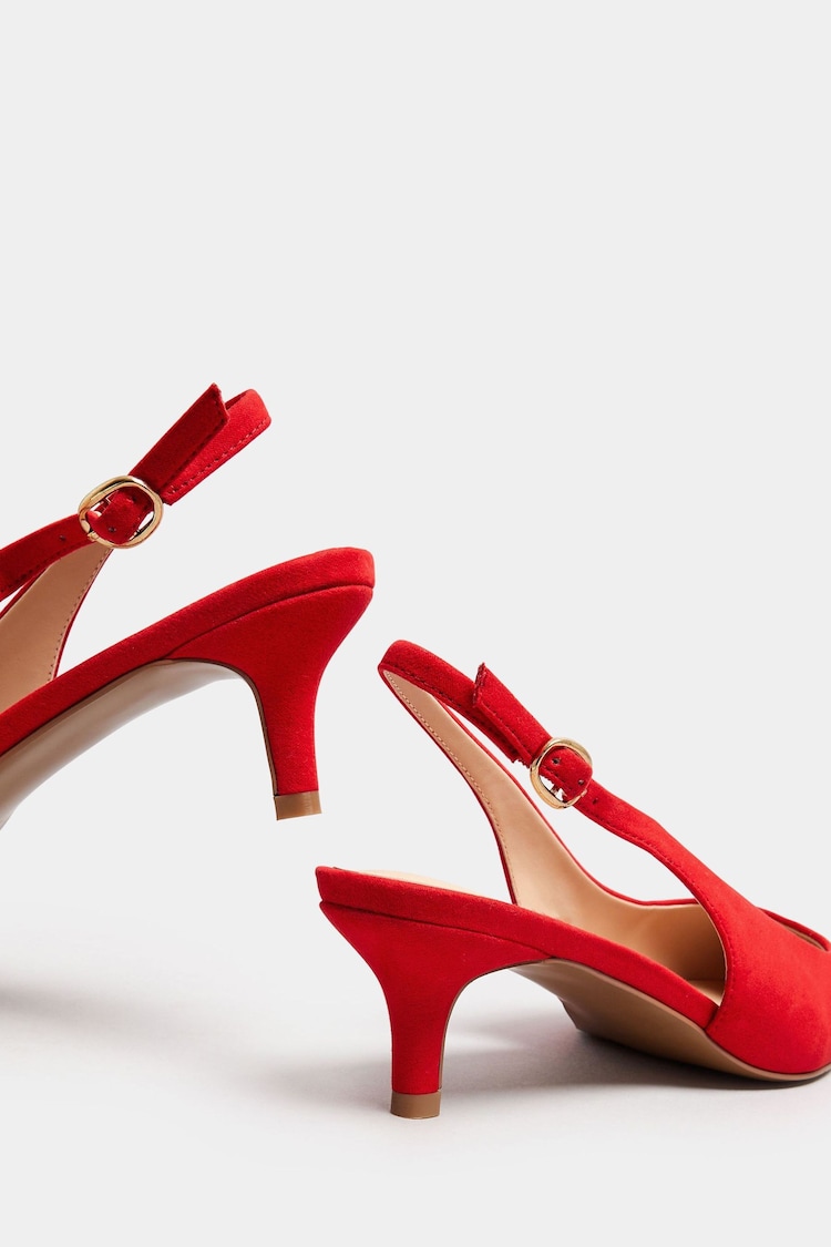 Long Tall Sally Red Slingback Point Shoes - Image 5 of 5