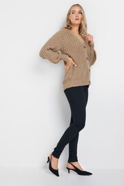 Long Tall Sally Natural Chunky Button Cardigan - Image 2 of 5