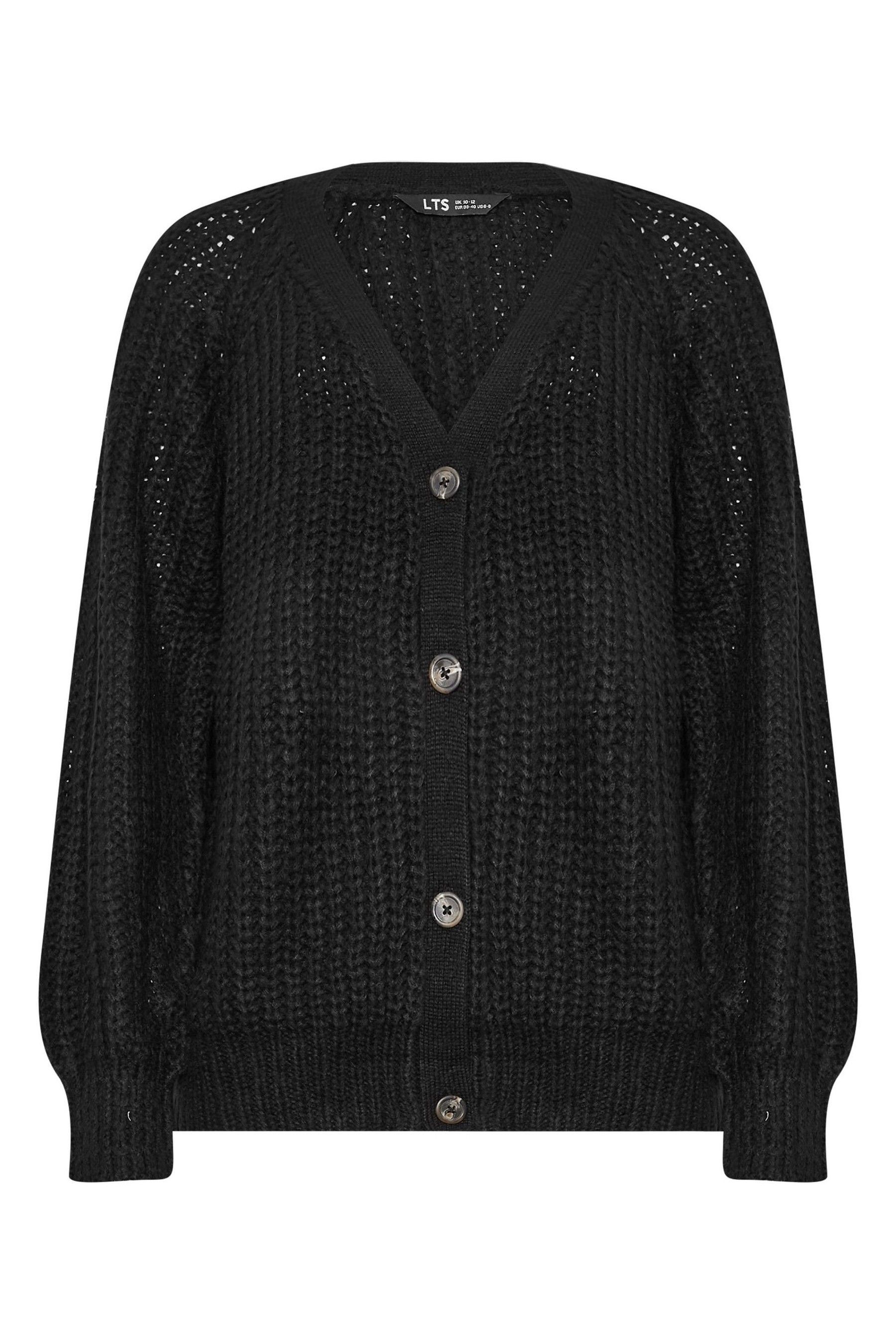 Buy Long Tall Sally Black Chunky Button Cardigan from Next Luxembourg