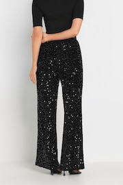 Long Tall Sally Black Velvet Sequin Trousers - Image 3 of 5