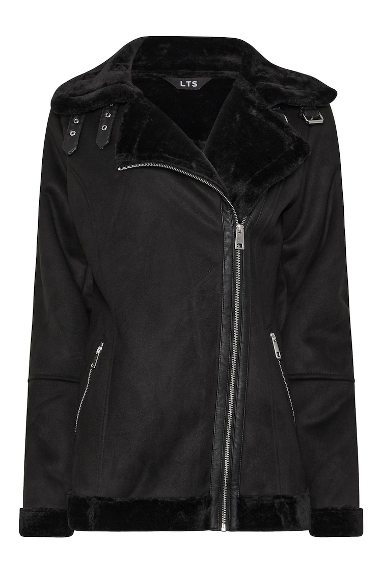 Long Tall Sally Black Aviator Jacket - Image 5 of 5