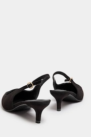 Long Tall Sally Black Slingback Point Shoes - Image 4 of 5