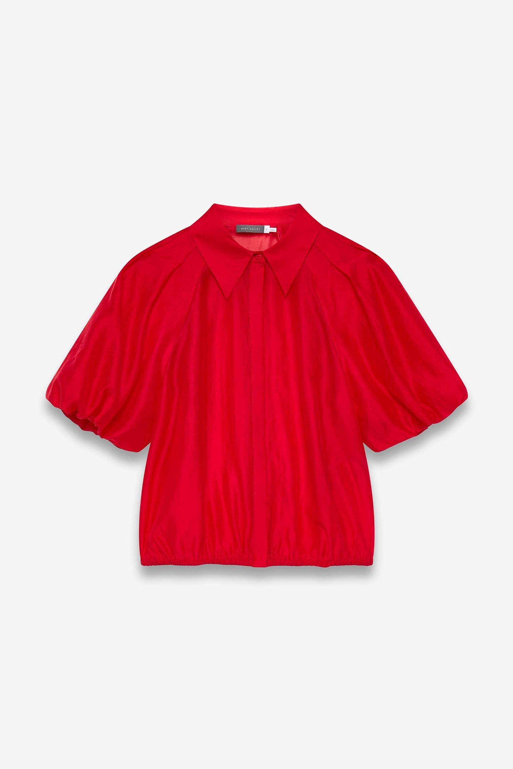 Buy Mint Velvet Red Sheer Puff Sleeve Shirt from the Next UK online shop