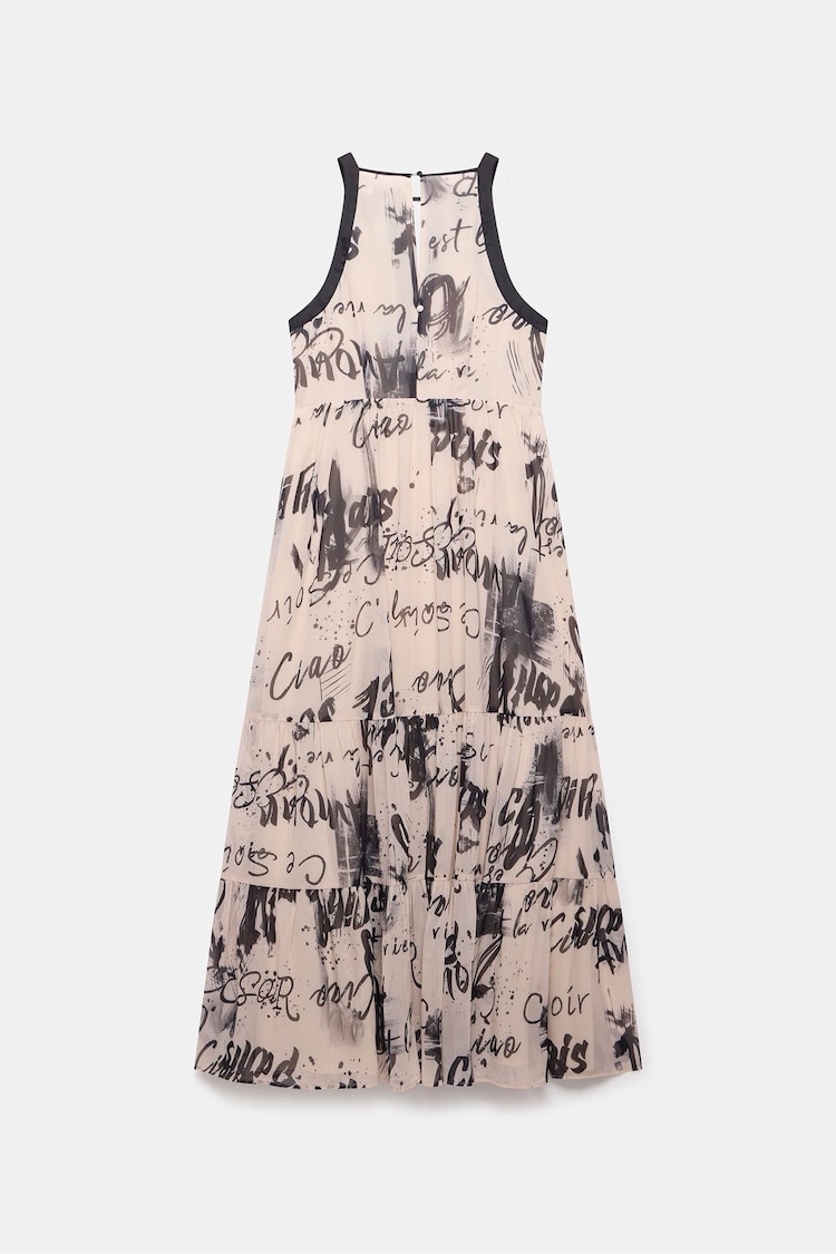 Mint Velvet Cream Abstract Print Maxi Dress - Image 4 of 4