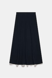 Mint Velvet Blue Contrast Hem Skirt - Image 3 of 4