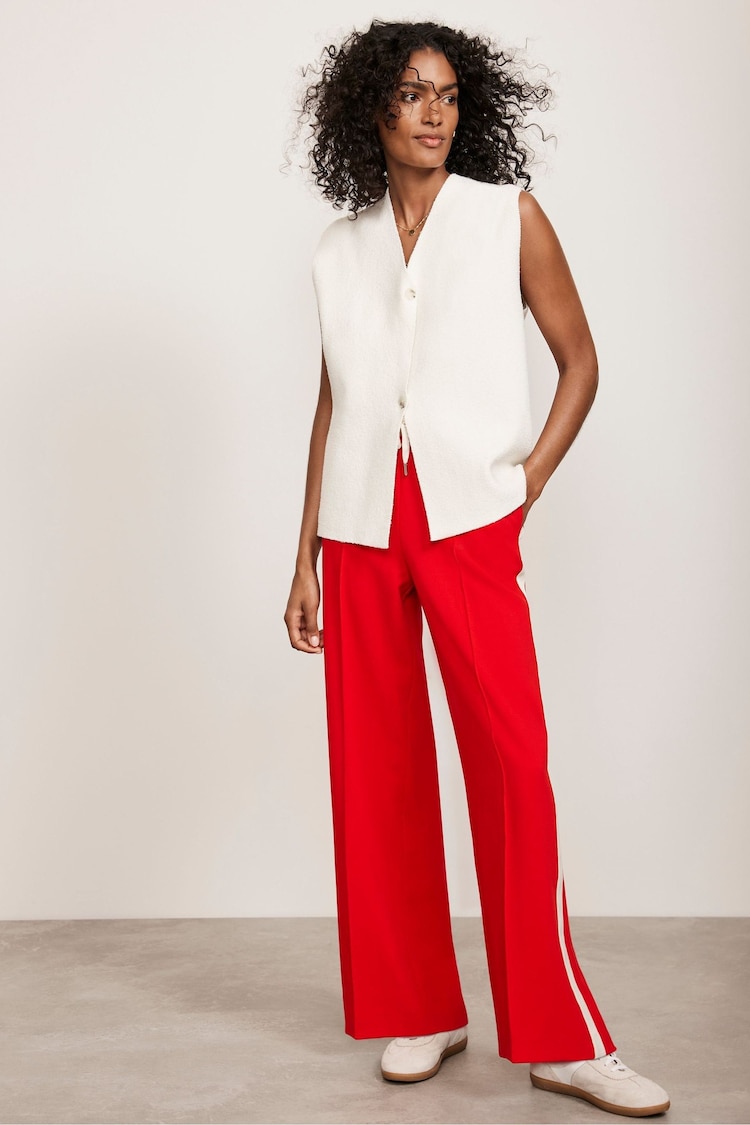 Mint Velvet Red Side Stripe Trousers - Image 2 of 4