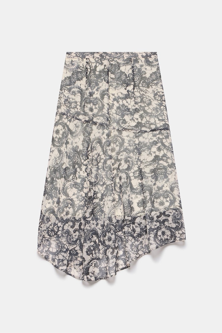 Mint Velvet Cream Print Midi Skirt - Image 4 of 4