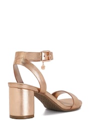 Dune London Natural Memee Mid Block Heel Sandals - Image 3 of 5