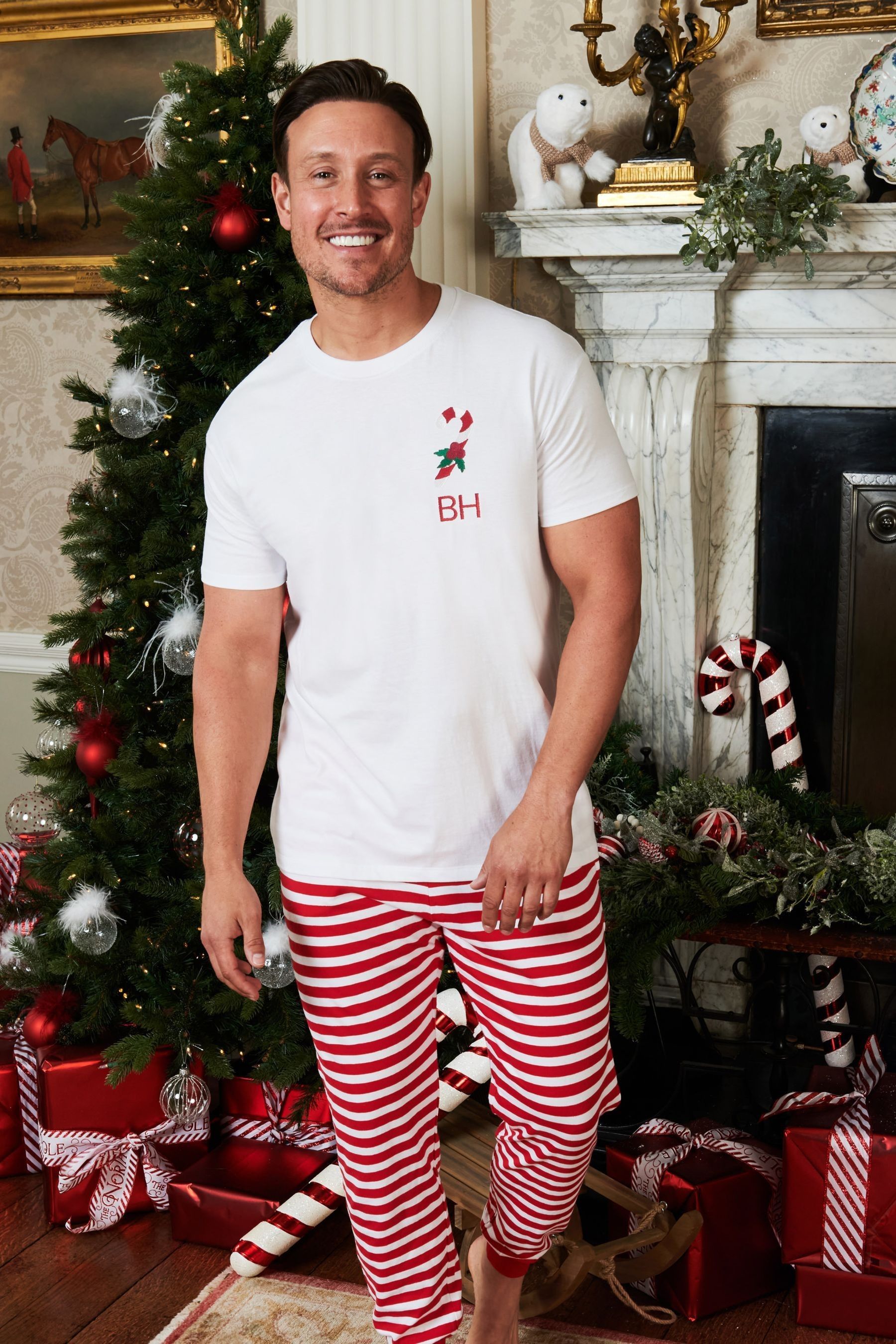 Christmas candy cane pajamas 2025