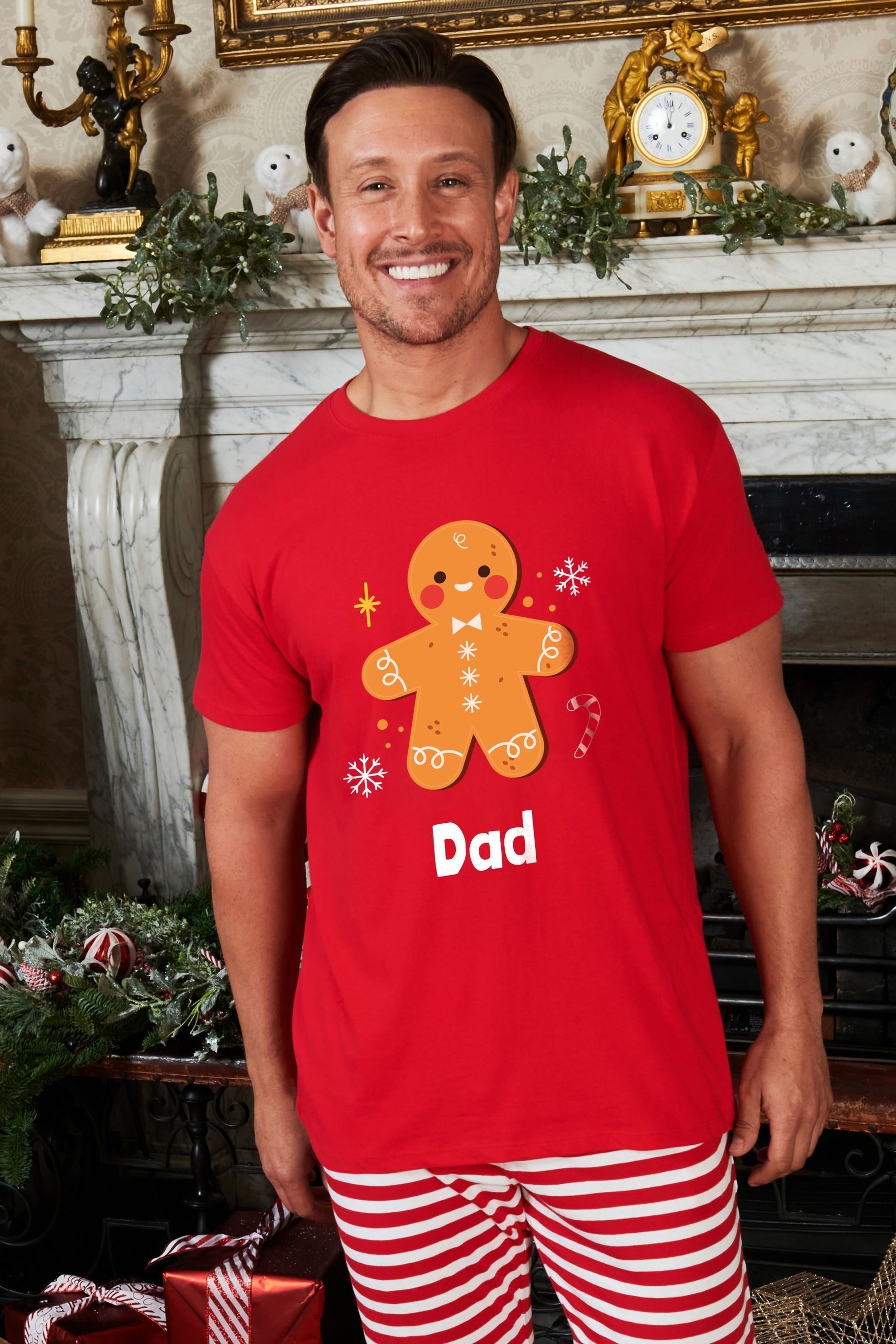 Buy Personalised Christma Ginger Bread Mens Pyjamas by Stitch Style from the Next UK online shop