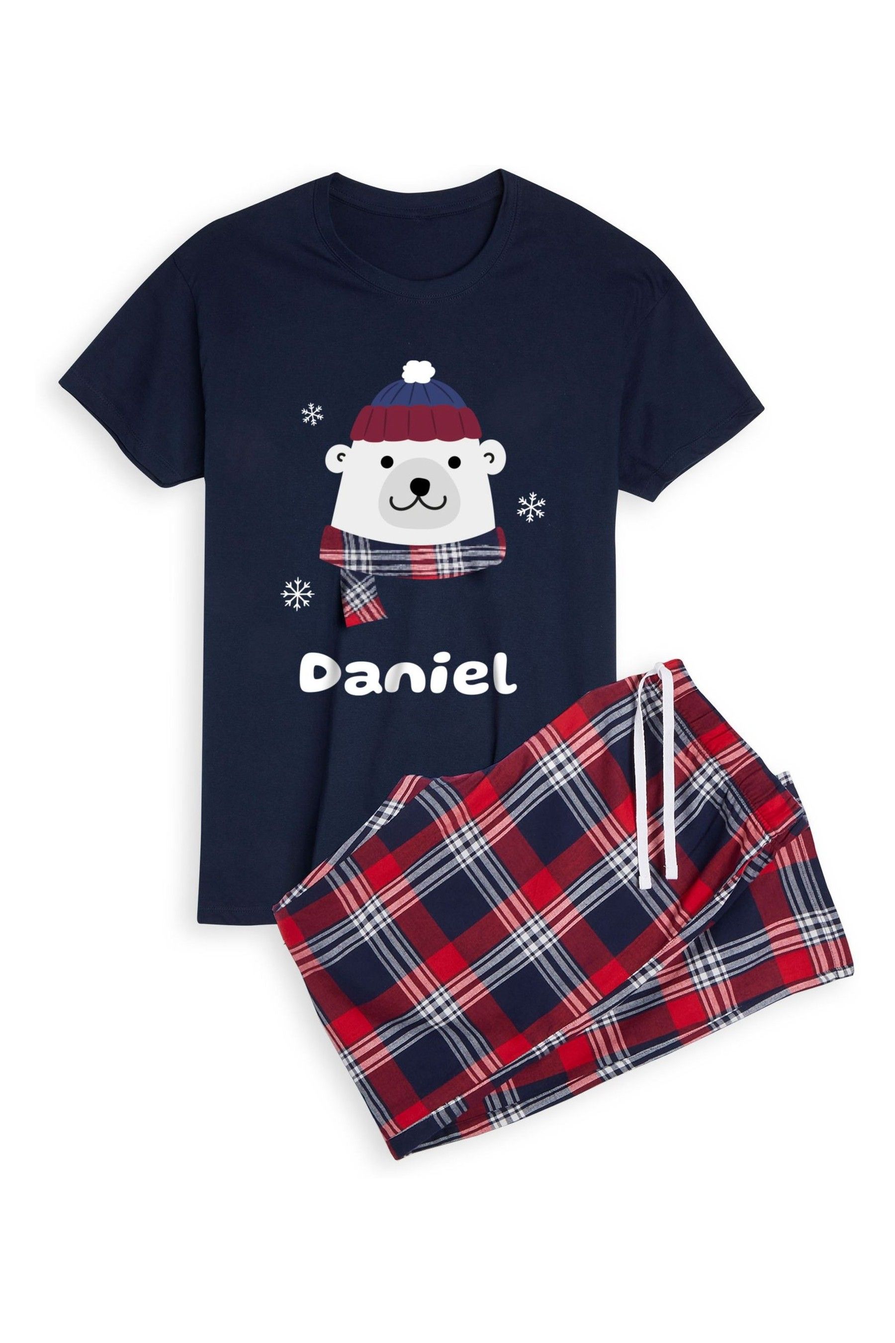 Buy Stitch Style Boys Blue 100 Cotton Personalised Christmas Polar Bear Pyjamas from the Next UK online shop