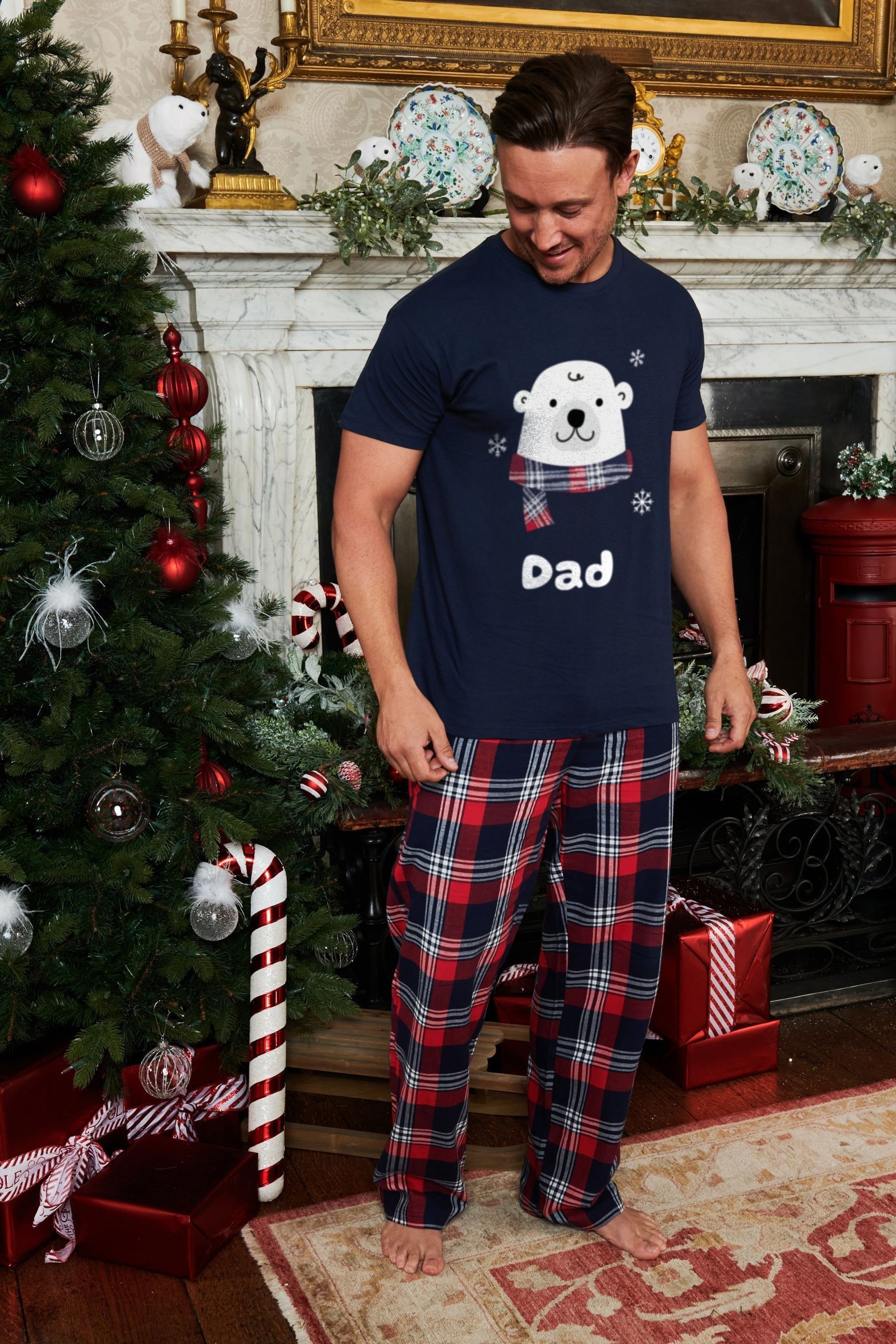 Buy Stitch Style Womens Blue 100 Cotton Personalised Christmas Polar Bear Pyjamas from the Next UK online shop