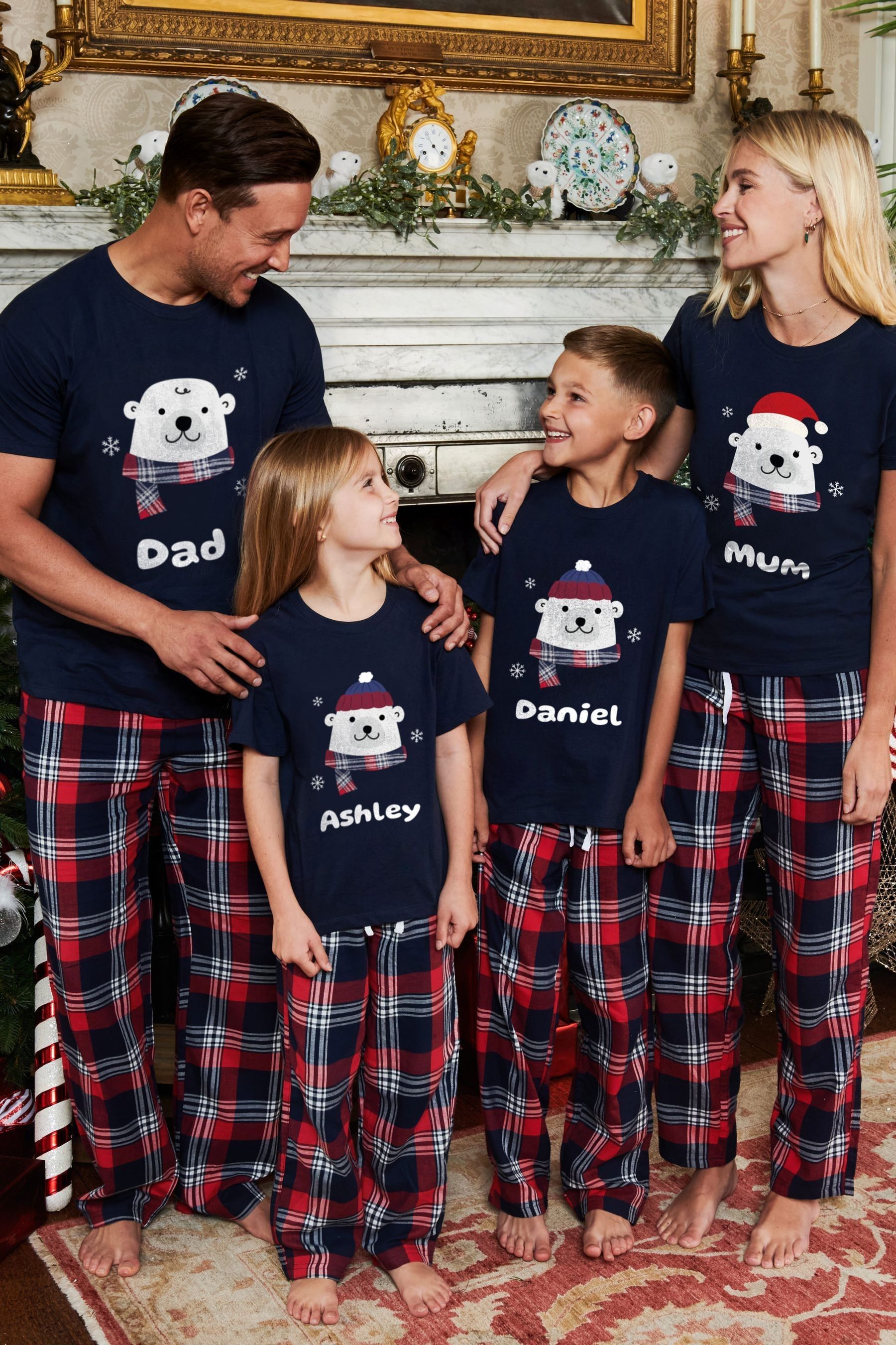 Buy Stitch Style Womens Blue 100 Cotton Personalised Christmas Polar Bear Pyjamas from the Next UK online shop