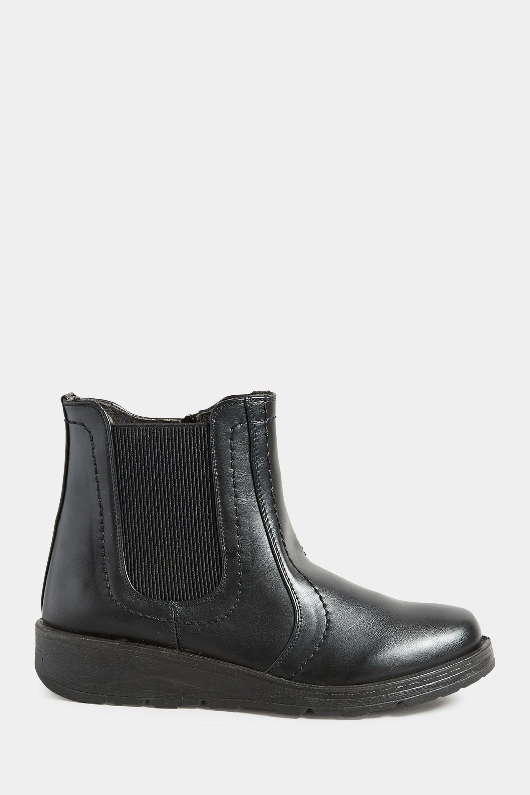 Girls black wedge boots hotsell