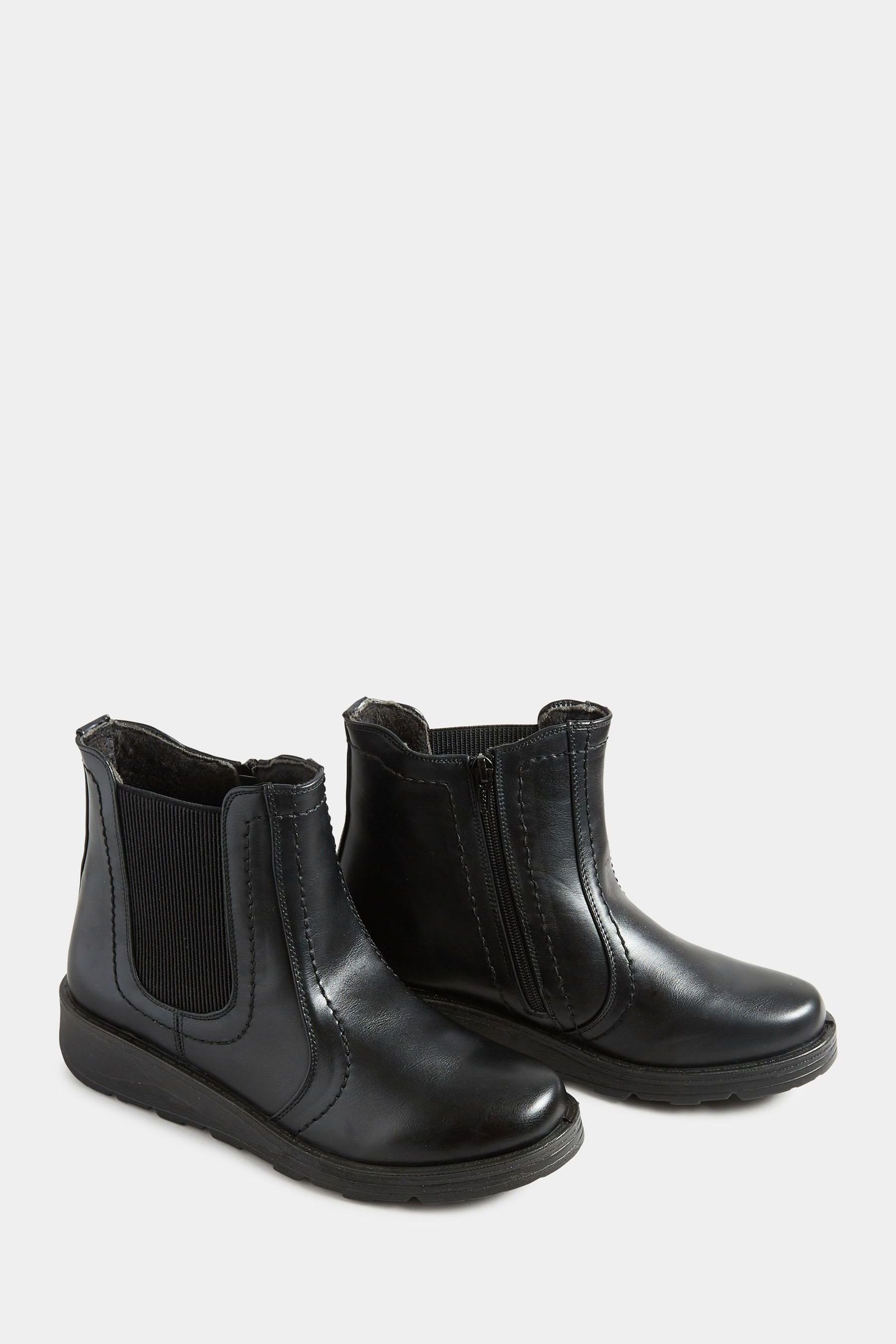 Buy Yours Curve Black Extra Wide Fit Extra Wide Fit Wedge Chelsea Boots from Next Germany