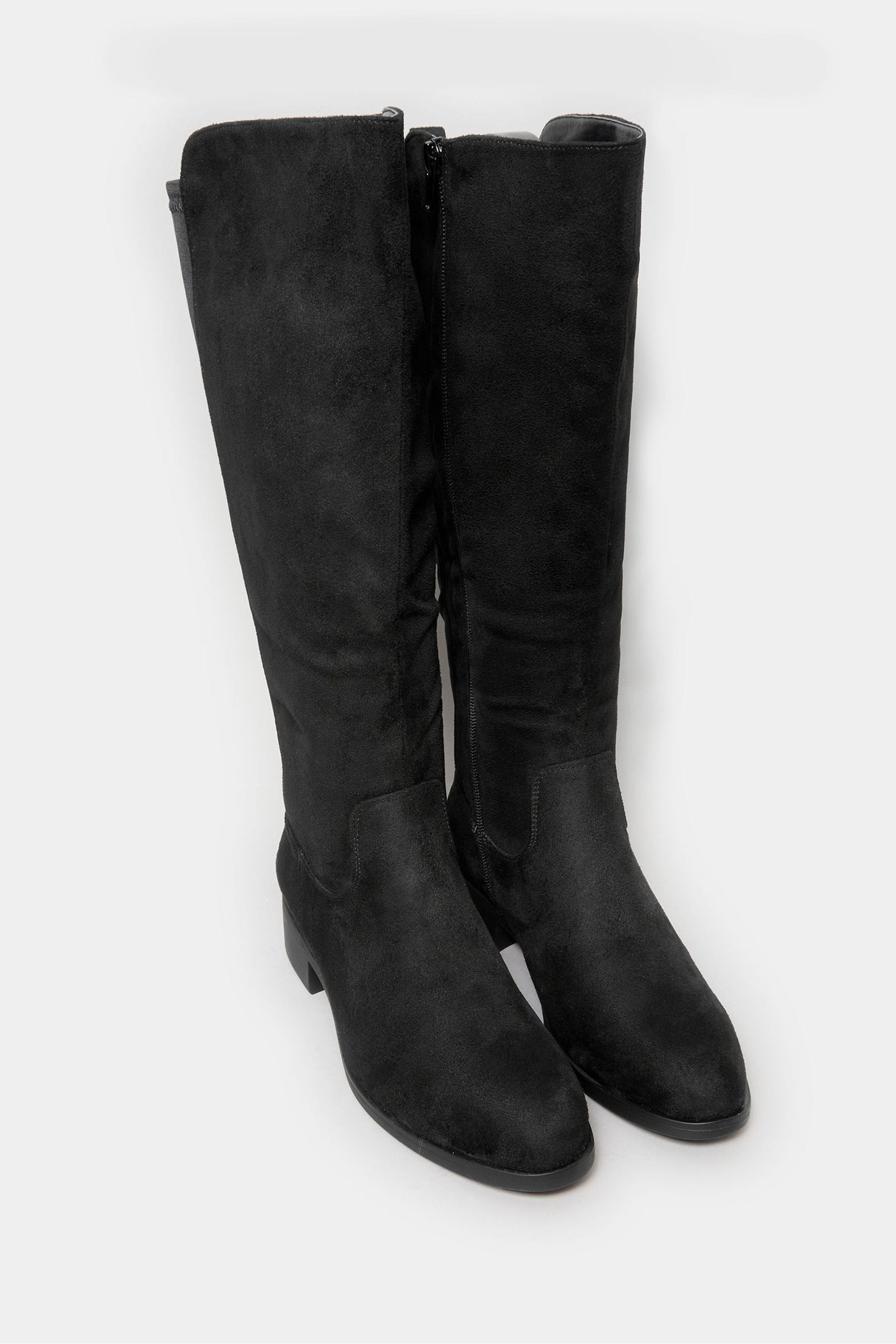 Buy Yours Curve Black Wide Fit Extra Wide Fit Stretch Knee High Boots from Next Australia