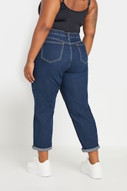 Yours Curve Blue Boyfriend Jeans - Image 3 of 4