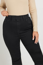 Yours Curve Black Flare Jeggings - Image 4 of 4