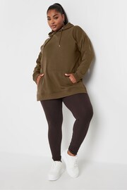 Yours Curve Brown Overhead Hoodie - Image 2 of 5