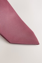 Dusky Pink Slim Textured Tie - Image 2 of 3