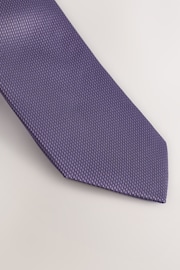 Purple Slim Textured Tie - Image 2 of 3