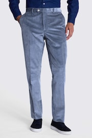 MOSS Blue Tailored Fit Corduroy Trousers - Image 1 of 3