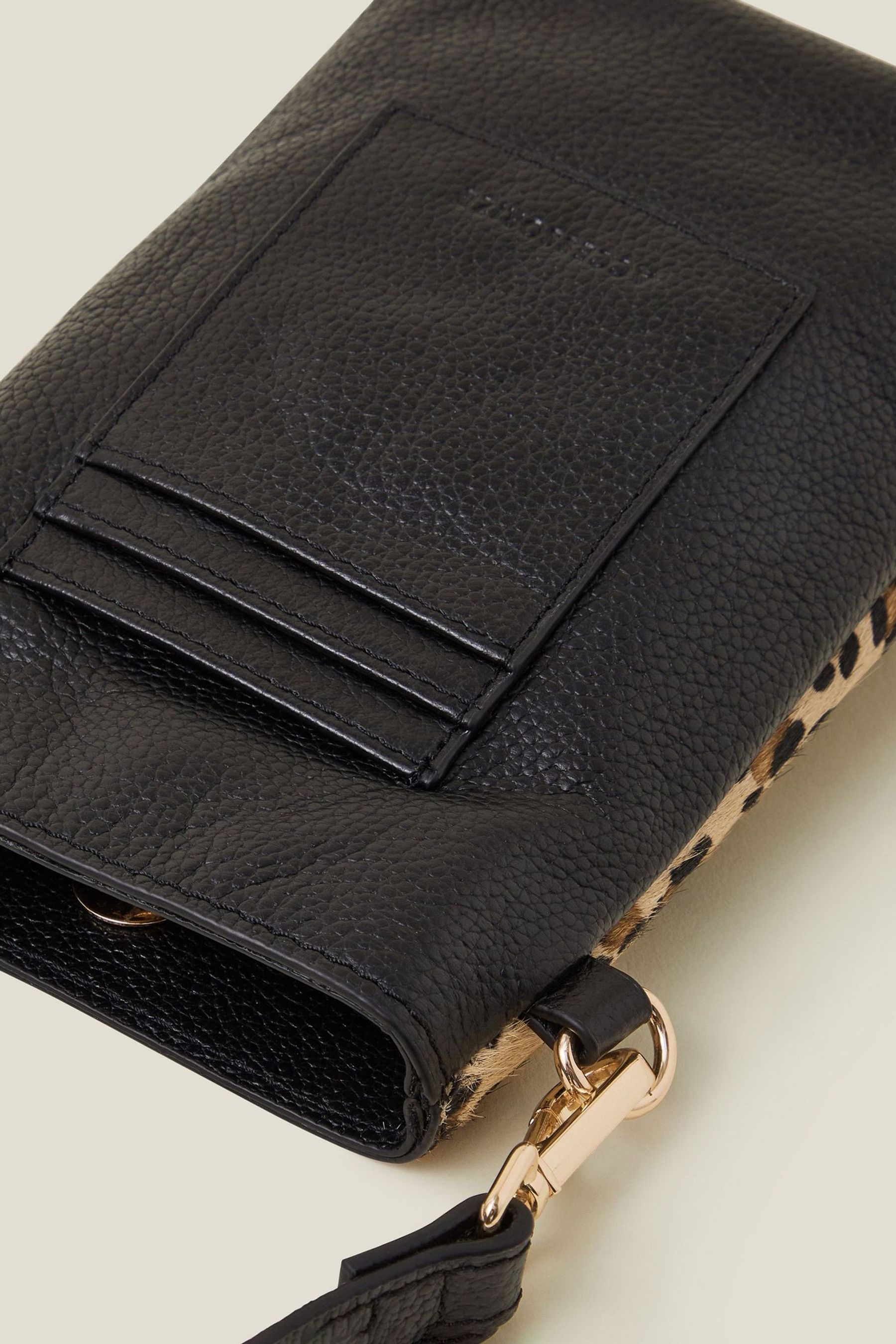 Accessorize Animal Print Leather Phone Crossbody Bag