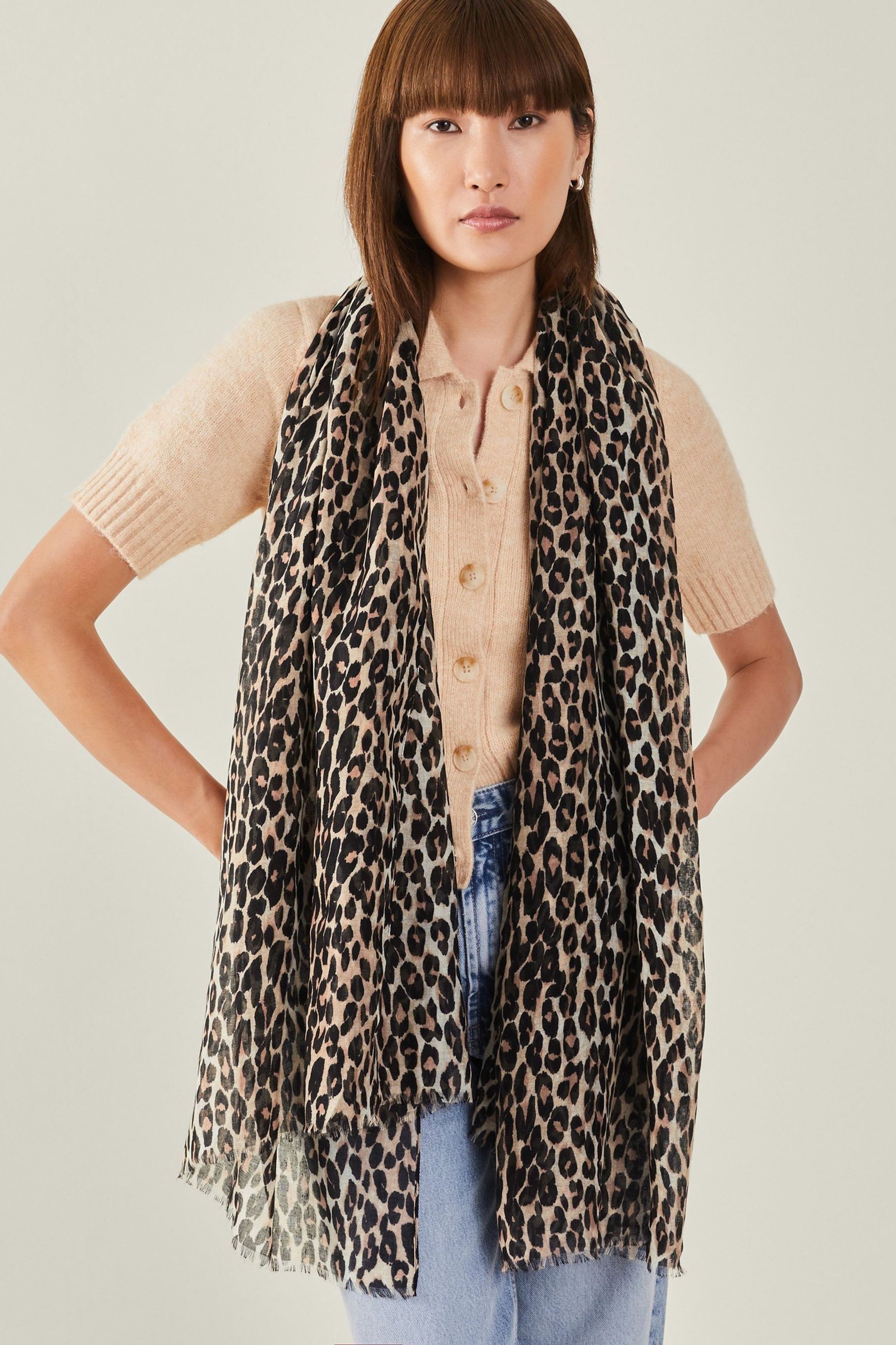 Next leopard print scarf shop