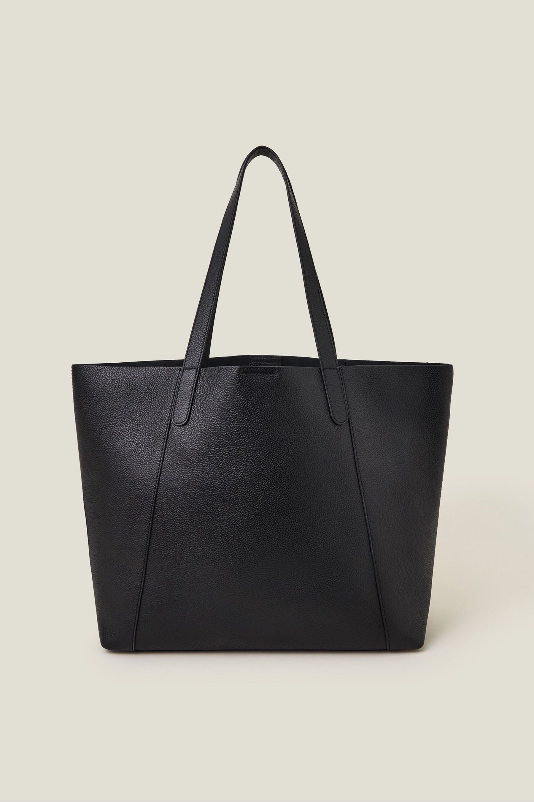 Buy Accessorize Black Large Pebble Leather Tote Bag from the Next UK online shop