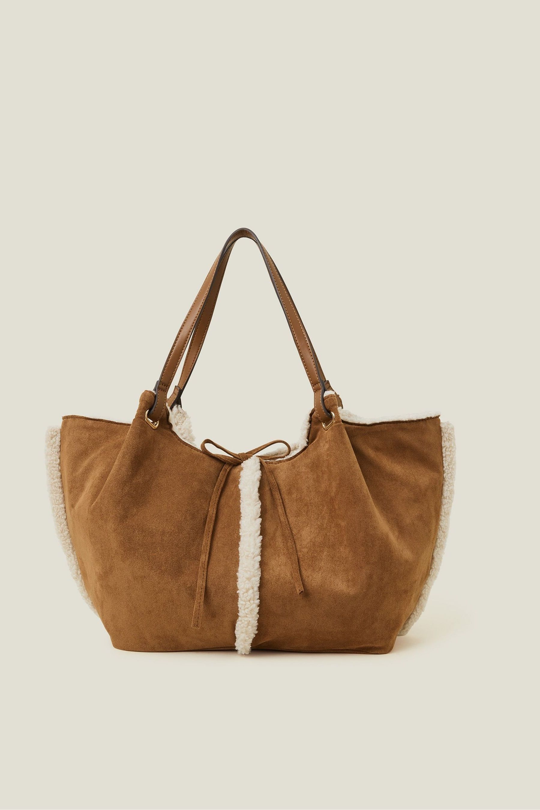 Buy Accessorize Cream Reversible Faux Shearling Shoulder Bag from the Next UK online shop