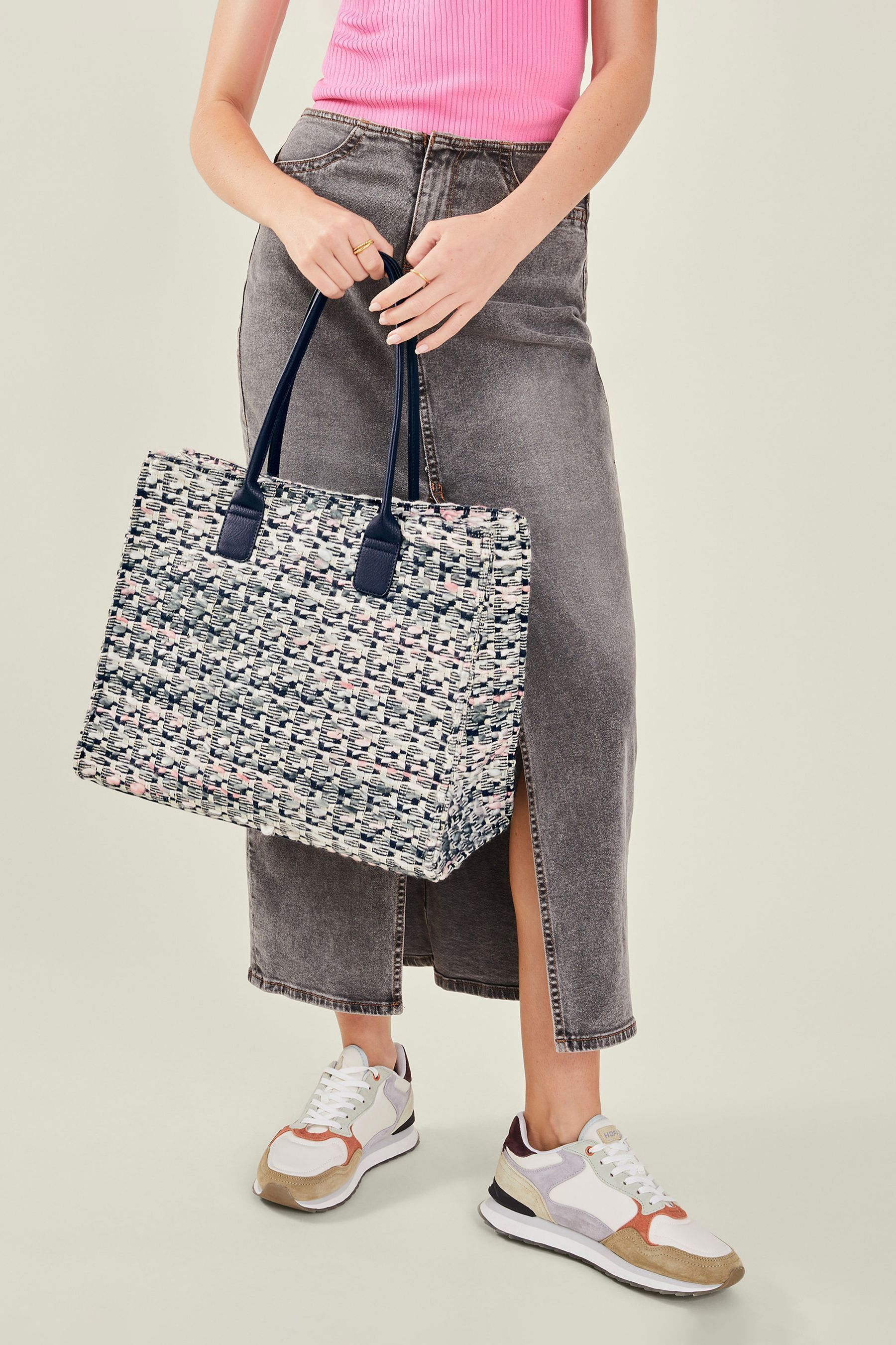 Buy Accessorize Black Large Woven Shoulder Bag from Next Germany