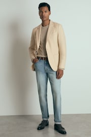 Reiss Stone Charley Atelier Wool Blend Twill Single Breasted Blazer - Image 3 of 8