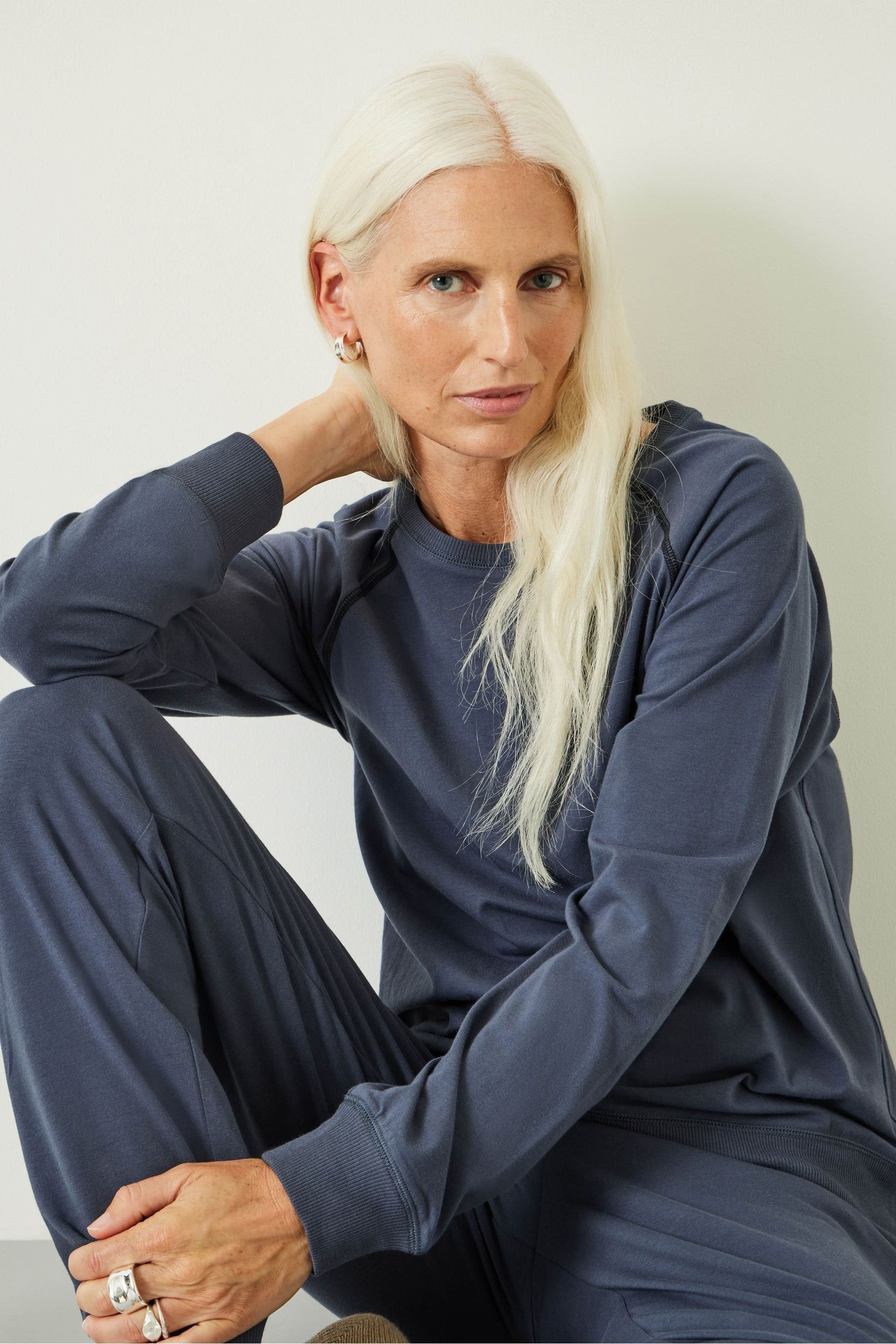 Buy Hush Blue Joelle Crew Jersey Pyjamas from Next Canada