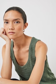 Hush Green Cotton Slub Tank Top - Image 2 of 4