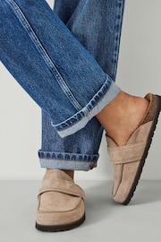 Hush Nude Pia Padded Suede Mules - Image 1 of 4