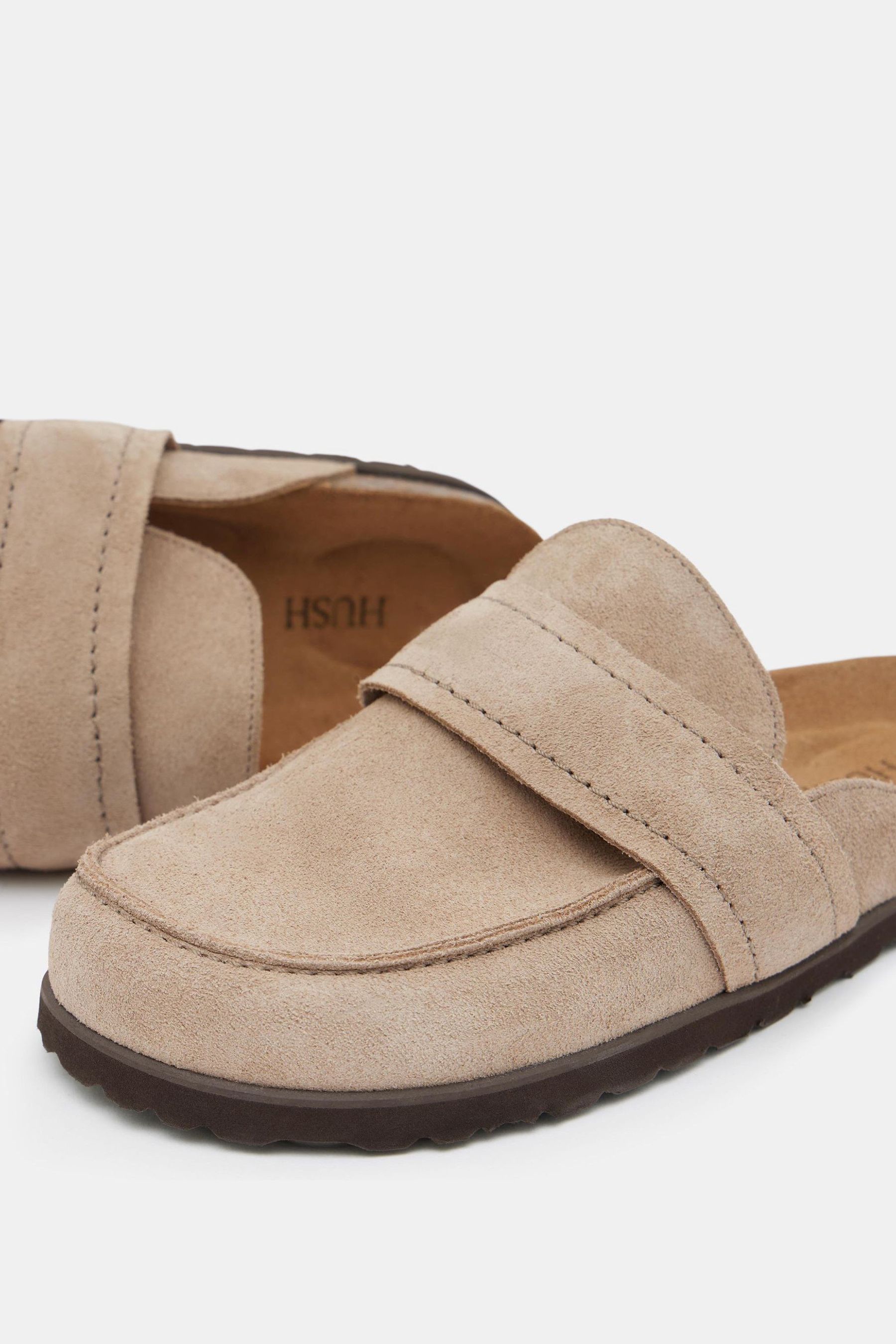 Nude suede mule store