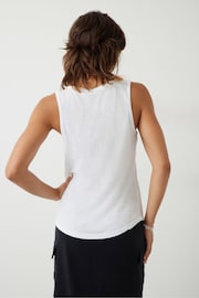 Hush White Cotton Slub Tank Top - Image 3 of 3