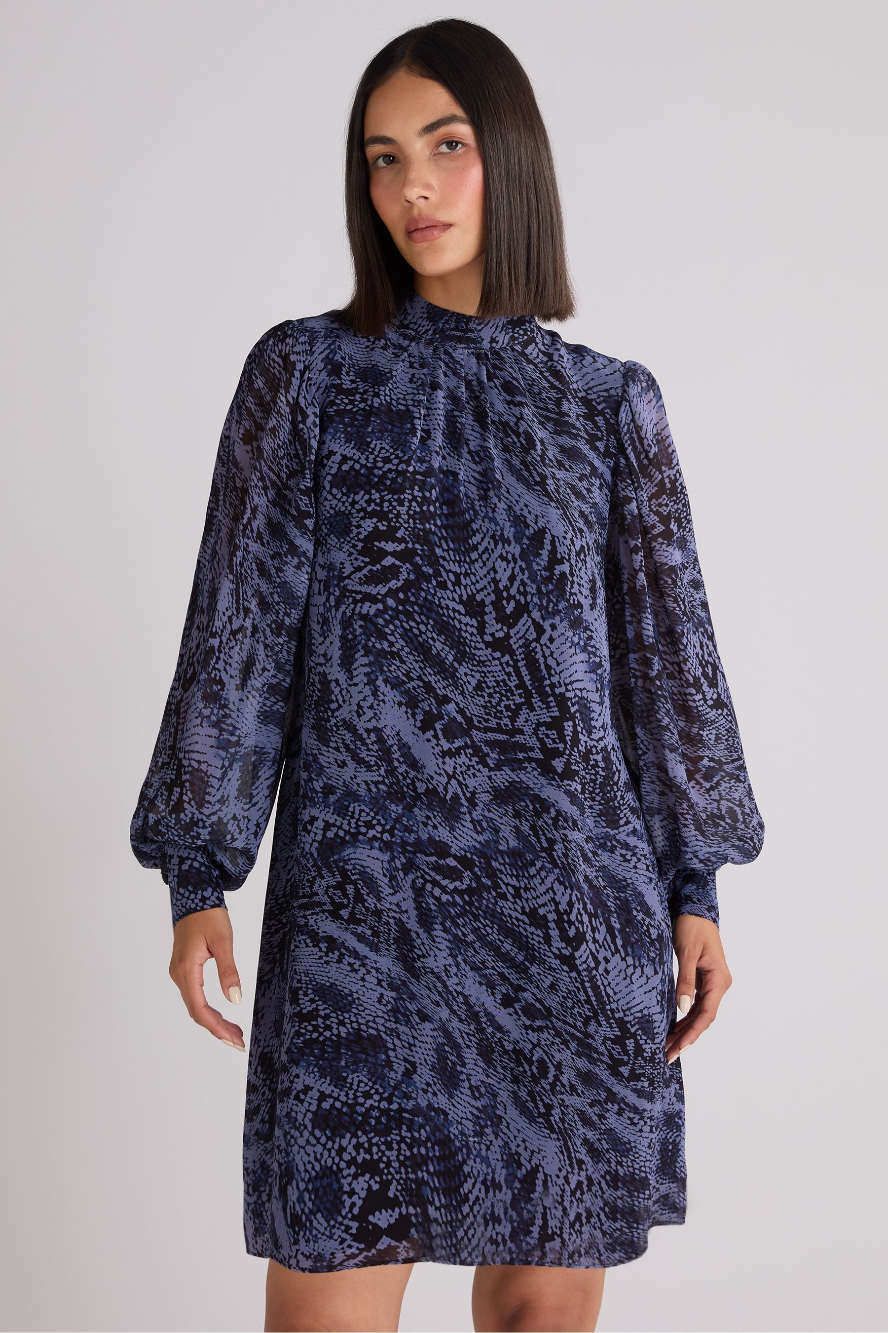 Snake print high neck dress on sale