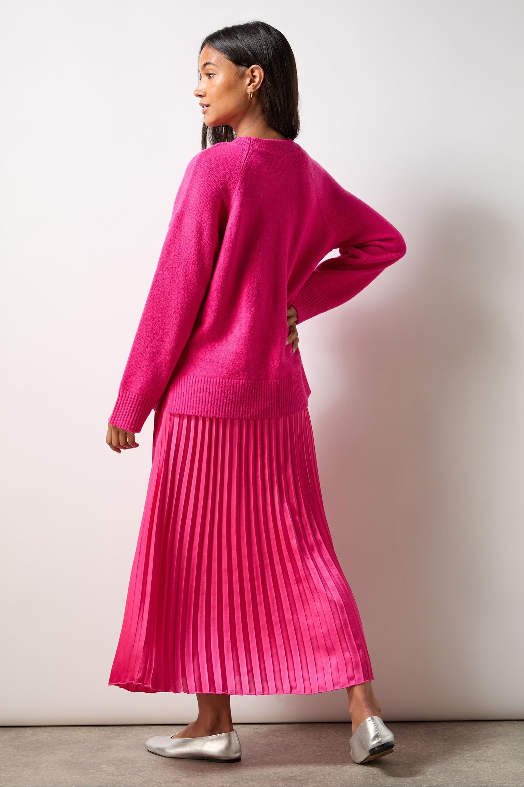 Petite pleated midi skirt uk shop