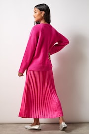 Ro&Zo Pink Petite Pleated Midi Skirt - Image 3 of 3