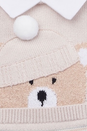 Emile Et Rose Easton Brown Knitted Set With Matching Hat And Teddy Motif - Image 3 of 6