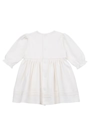 Emile ET Rose Cream Dress Floral Embroided Curls & Frill Sleeves - Image 3 of 4