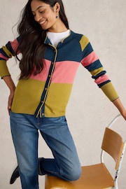 White Stuff Yellow Lulu Stripe Cardigan - Image 4 of 6