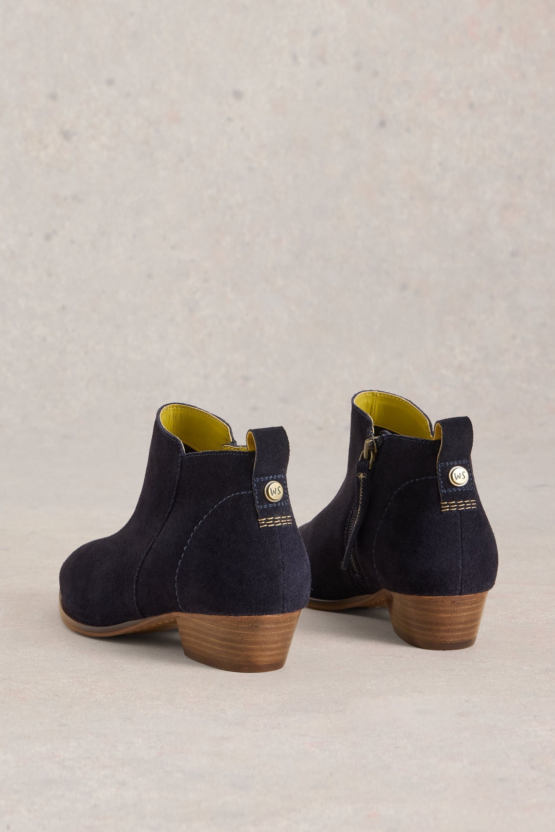 Blue ankle boots wide fit clearance