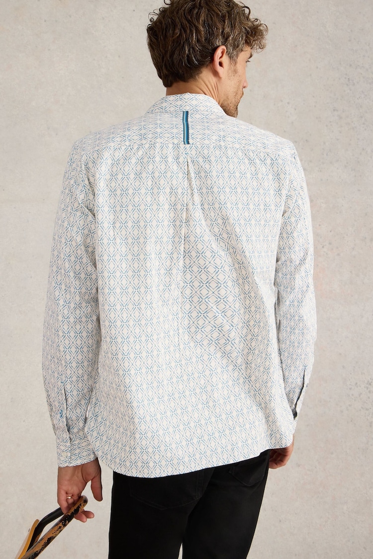 White Stuff White Diamond Squiggle Printed Shirt - Image 2 of 6