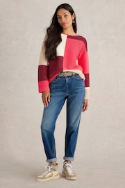 White Stuff Purple Jana Colourblock Jumper - Image 1 of 6