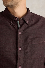 White Stuff Purple Textured Slub Long Sleeve Shirt - Image 3 of 6