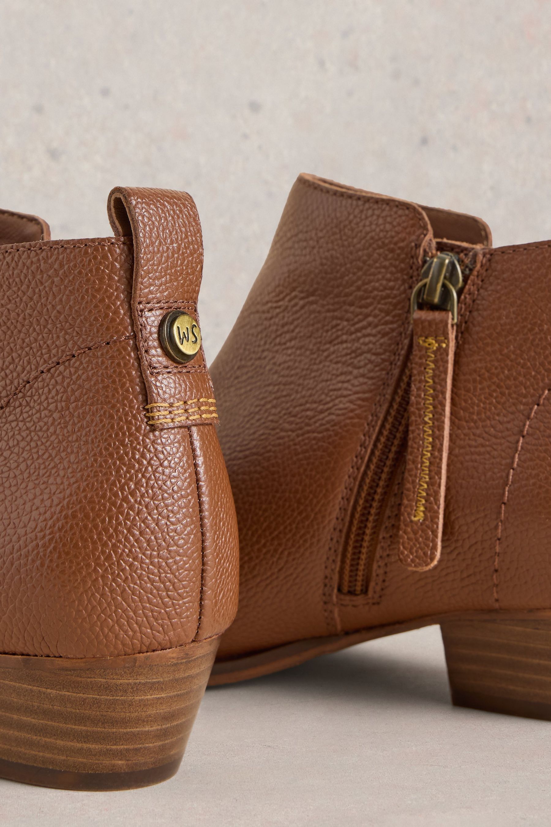Buy White Stuff Brown Wide Fit Leather Ankle Boots from the Next UK online shop